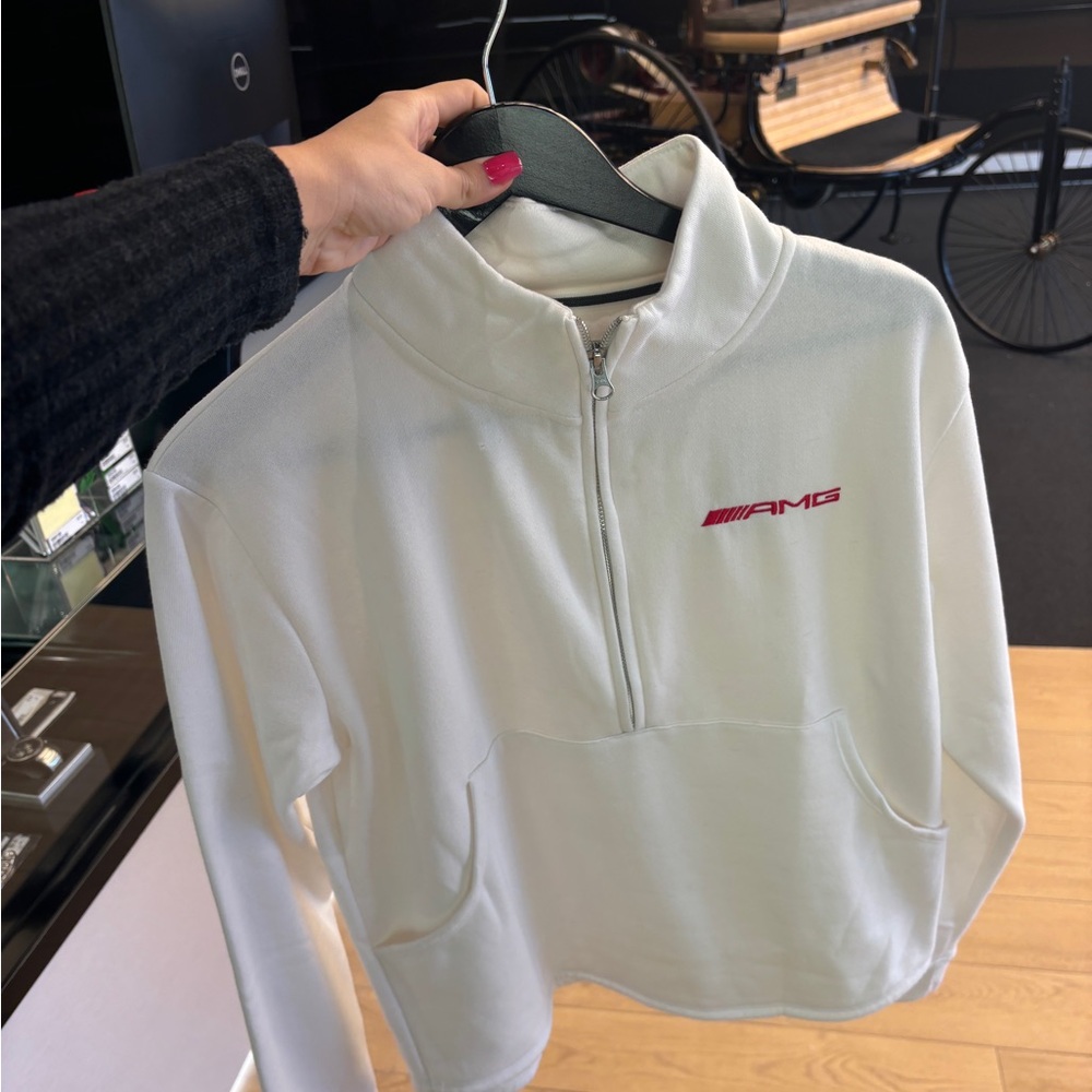 AMG White Pullover Sweatshirt